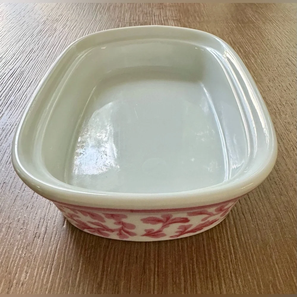 Vintage Croscill Ceramic Soap Dish with Pink Floral Design by Bathelle Fashions